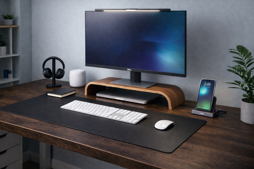 minimal desk setup accessories