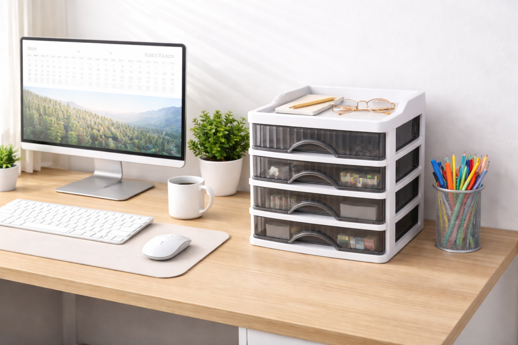 desk drawer organizer for workspace setup
