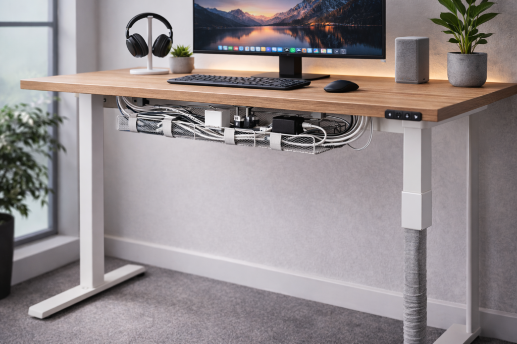 under desk cable tray for cable management