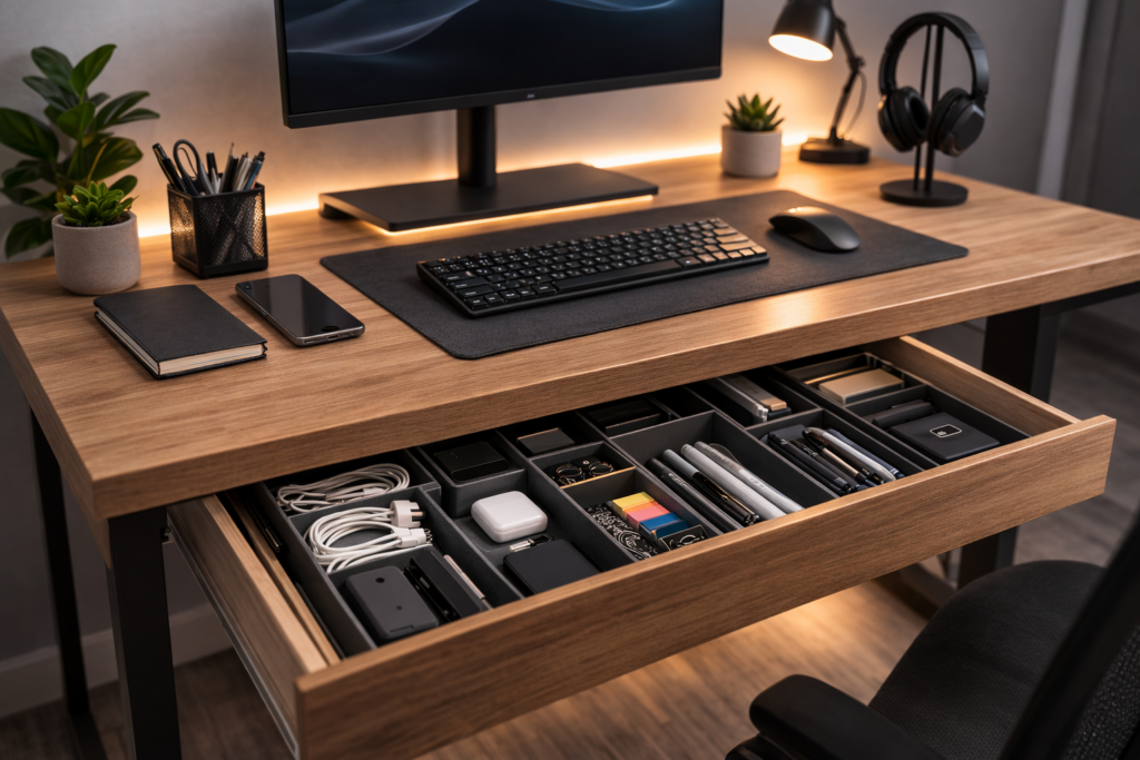desk drawer organizer workspace organization