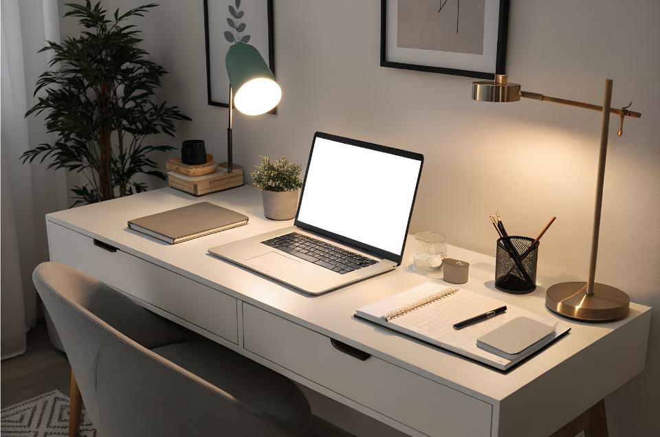 best home office desk setup ideas organized workspace