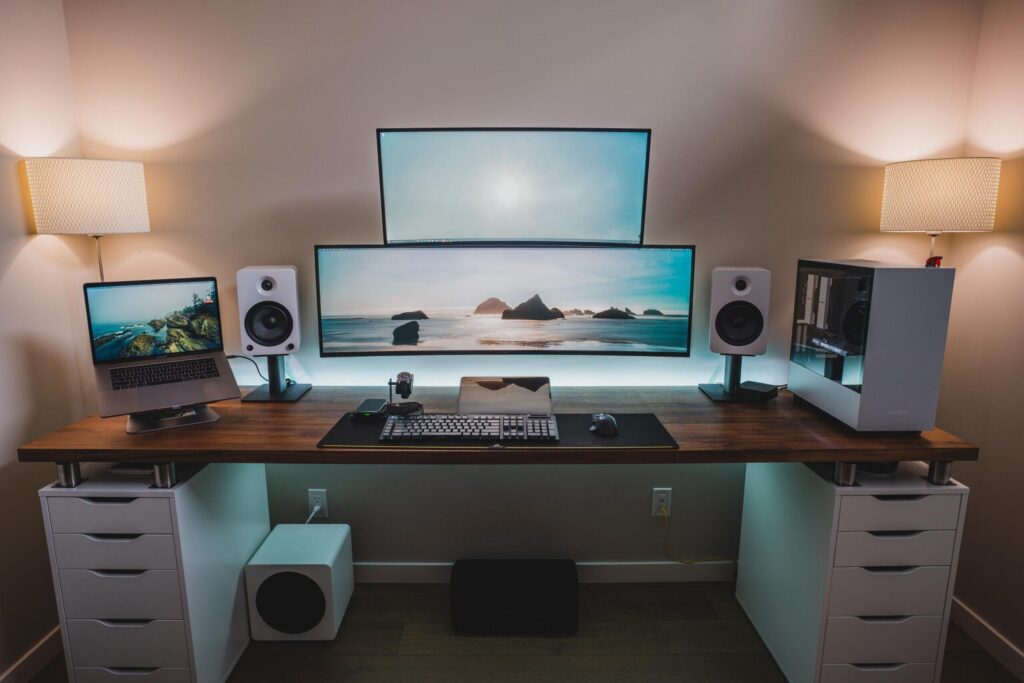 premium desk setup ideas high end workspace